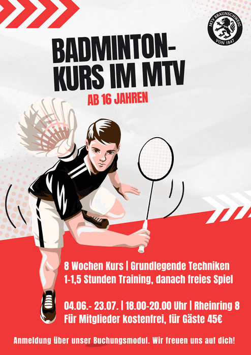 Badmionten Hier siehst du unseren neuen Badmointen kurs