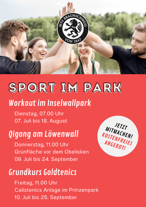 Hier siehst du unser kostenfreies Angebot bei Sport im Park.